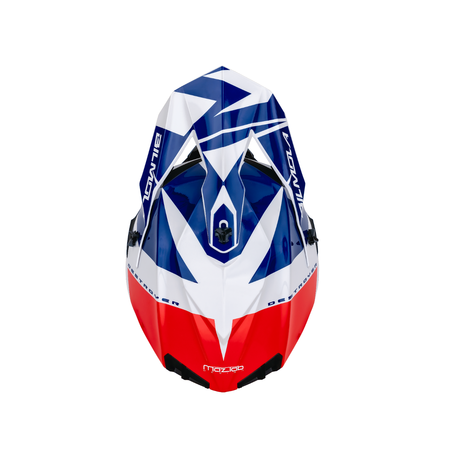 Red white and sales blue dirt bike helmet