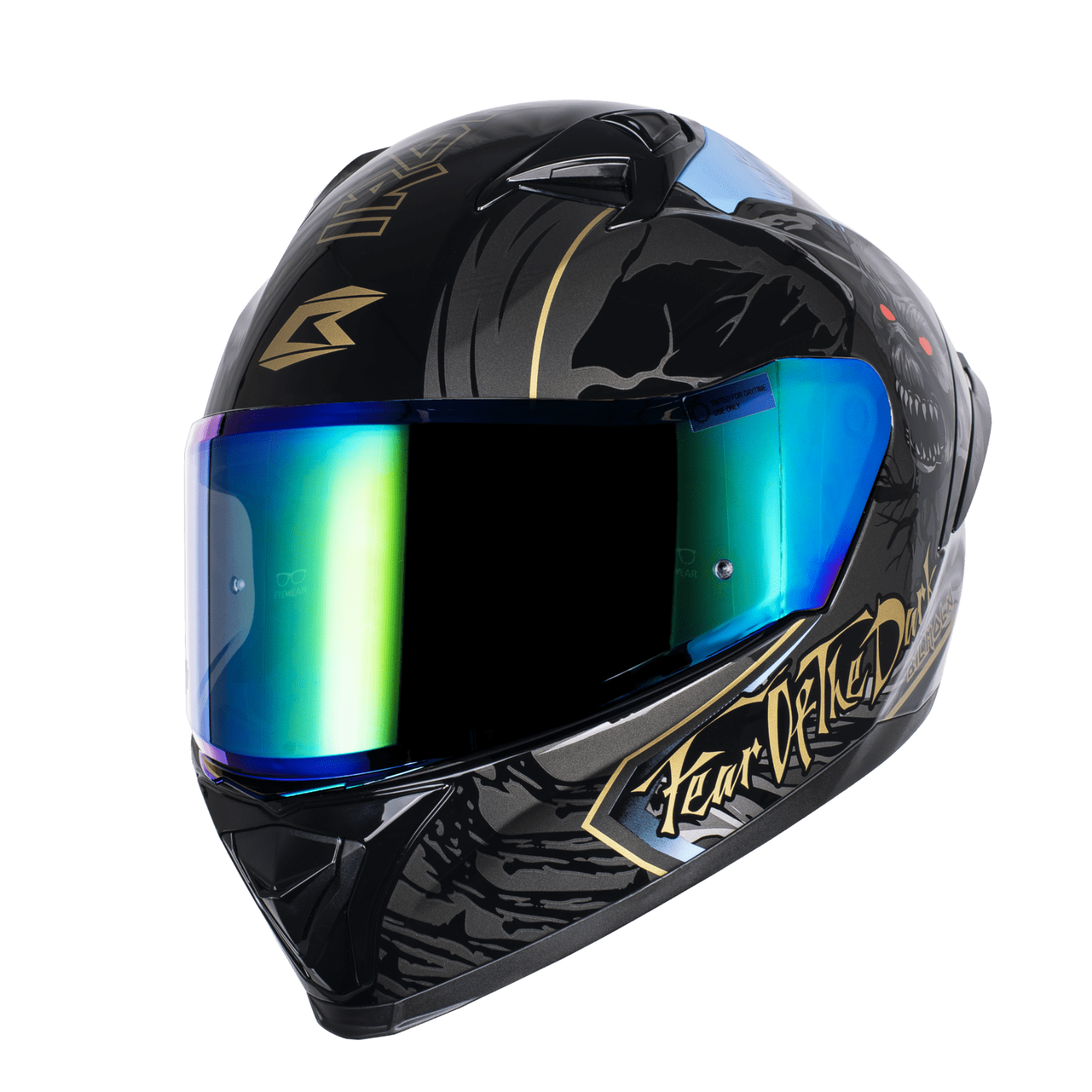 Full Face Motorcycle Helmet Matte Black or Gloss Black S M L XL XXL Dark  tinted visor